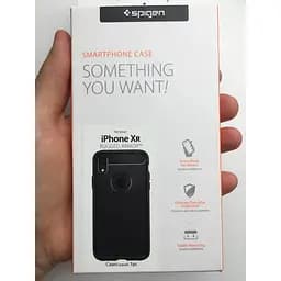 Оригінальний протиударний силіконовий чохол Spigen Rugged Armor Matte Black для iPhone XR (064CS24871) - мініатюра 2