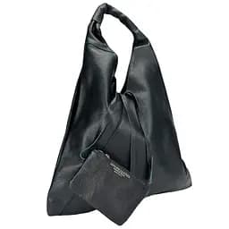 Сумка-шоппер черная большая Firenze Italy F-IT-7625A