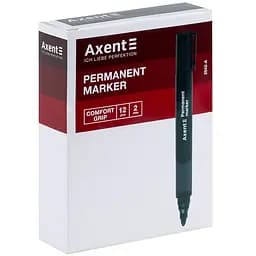 Набір маркерів Axent Permanent Comfort Grip 2542-A круглий 2 мм 12 шт. червоний (2542-06-A) - мініатюра 2