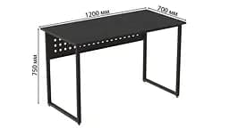 Комп'ютерний стіл Майк 75x120x70 чорний ДСП Сосна Кембра 32мм FRD-103896 - мініатюра 3