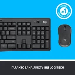 Комплект (Клавіатура та Миша) Logitech MK295 Silent Combo (920-009800) Wireless Graphite - мініатюра 8