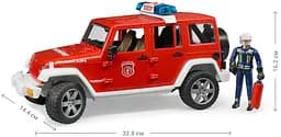 Уцінка. Пожежний джип Bruder Wrangler Unlimited Rubicon з фігуркою пожежника (02528) - мініатюра 2