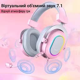Навушники Fifine RGB рожеві (H6P) - мініатюра 6