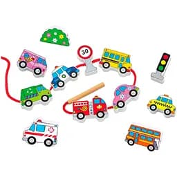 Деревянная шнуровка Viga Toys Автотранспорт (59851)