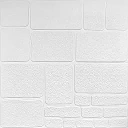 Самоклеюча 3D панель Sticker Wall 700х700х6мм Камінь білий 151 SW-00001155