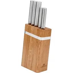 Набір з 5 кухонних ножів та підставки Gerlach Ambiente Oak (5901035506527)