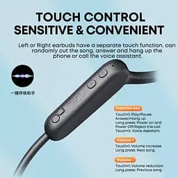 Кісткові навушники Langsdom BE-13 Pro Спортивні Bluetooth 5.4 навушники з кістковою провідністю Чорний - мініатюра 4