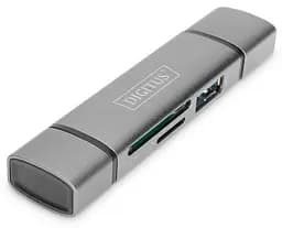 Кардрiдер Digitus USB-C/USB 3.0 SD/MicroSD (DA-70886)