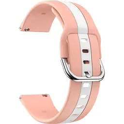Ремінець для Amazfit BipBip LiteBip SBip UBip 3Bip 3 Pro - рожево-білий ширина кріплення 20мм силікон Watchbands D2 Normal (W37-0WB12826560)