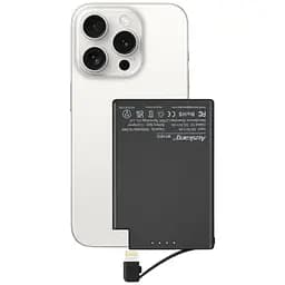 Портативний зарядний пристрій Auskang із вбудованим кабелем Lightning ємністю 5000 мАг магнітний