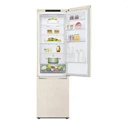 Холодильник LG 203x60х68 холодильне відділення 277 л морозильне відділення 107 л 2 двері А+ NF бежевий (GC-B509SECL) - мініатюра 4