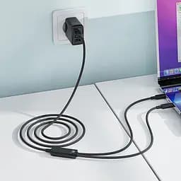 Дата кабель Acefast C5-11 USB-C to 2xUSB-C 100W (1.2m) Black - мініатюра 5