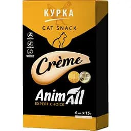 Ласощі для котів AnimAll Creme зі смаком курки 6 шт. х 15 г