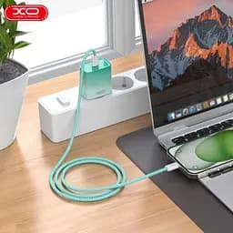 Мережевий зарядний пристрій XO CE18 (EU) PD30W USB-C fast charging charger with Type-C cable Синій - мініатюра 3