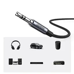 Кабель Ugreen Mini Jack 3.5mm to USB Type C CM450 DAC-чіп 1м Black (25108) - мініатюра 4