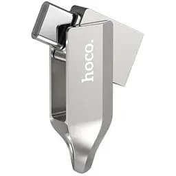 Флеш-накопитель USB-A/C Hoco UD8 Smart Type-C USB drive 64Gb серебристый