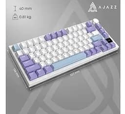 Клавіатура ігрова механічна бездротова Ajazz AK-820WP PRO White-Purple RGB Gift Switch Hot-Swap 2.4G/Bluetooth/USB - мініатюра 16
