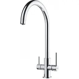 Смеситель для кухни Franke Lina Clear Water, длина излива - 272 мм, поворотный, 1+1 фильтр, хром