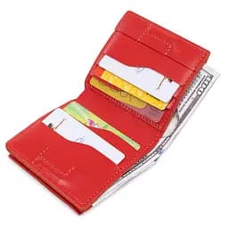Жіноче шкіряне портмоне Grande Pelle 9.5х10х2 см acs0018783 - мініатюра 4