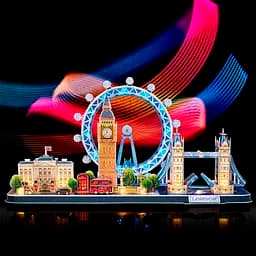 Тривимірна головоломка-конструктор CubicFun City line з LED підсвіткою Лондон (L532h) - мініатюра 7