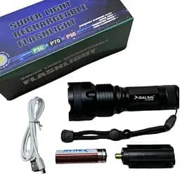 Ліхтар ручний X-Balog BL-P09-P50 zoom +18650 + microUSB + 5 режимів - мініатюра 5