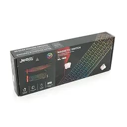 Клавіатура механічна USB JEDEL KL-166, довжина кабелю 170см, RGB підсвічування, (Eng/Укр/Рус), (370х140х55 мм), Black, 68к, Q10 - мініатюра 2