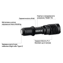 Ліхтар Olight Warrior X 4 Matte Black - мініатюра 12