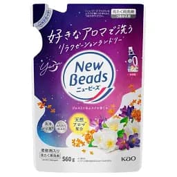 Японський гель для прання Kao New Beads жасмин і мускус поповнення 560 г