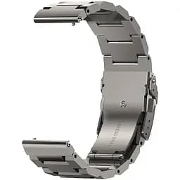 Ремінець сталевий для годинника Kospet Tank T2 та Kospet Tank M2 22*267мм Silver (15267-hbr)