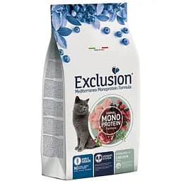 Сухой корм Exclusion Sterilized Chicken для стерилизованных кошек от 7 лет с курицей 1.5 кг