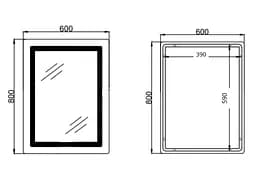 Дзеркало Qtap Cardinal (CA2) прямокутне з LED-підсвічуванням Touch QT0478C608048453 - мініатюра 8
