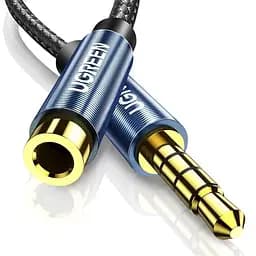 Кабель аудіо Ugreen 4 pin 3.5 mm подовжувач 2М Blue (AV118) - мініатюра 2