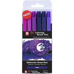 Набор маркеров Koi Coloring Brush Pen GALAXY 6цв Sakura