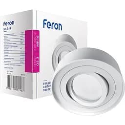 Светильник встроенный Feron ML344 MR16/G5.3 белый круг (40115)