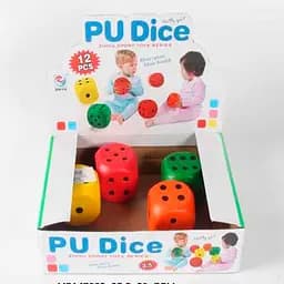 Кубик фомовий для настільних ігор "Кості гральні 6см" ZY123 середній (6903317446520) МІКС