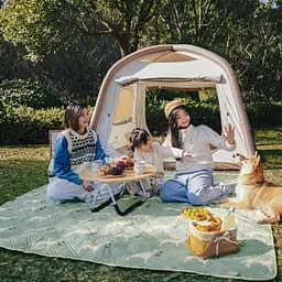 Килимок для пікніка Naturehike (CNK2350WS010) 145x170 - зелений з собаками - мініатюра 5