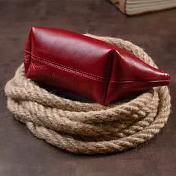 Жіноча косметичка зі шкіри Amelin Grande Pelle 11303 червона - мініатюра 7