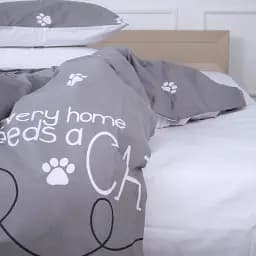 Простирадло MirSon Ranforce Elite 17-4737 Cat's paws 180x220 см біле (2200008927059)