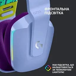 Ігрові навушники Logitech G733 Lightspeed Wireless RGB Lilac (981-000890) [69894] - мініатюра 7