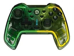 Геймпад Canyon GPW-02 "Brighter", Green / Yellow, бездротовий (Bluetooth), для ПК / PS3 / Android / Nintendo Switch, 22 кнопки (12 програмованих), подвійна вібрація, RGB підсвічування, 800 mAh (CND-GPW02)