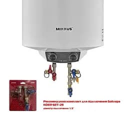Водонагрівач Mixxus EWH-08080 ROUND DRY 80 л, 2 кВт, сухий ТЕН, вертикальний, циліндричний, білий (WH0609) - мініатюра 3