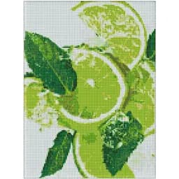 Алмазная мозаика Ideyka Лаймовый фреш AMO7228 30х40 см
