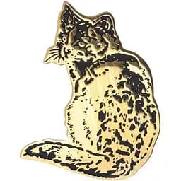 Брошь Кот золотой (494693309)