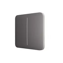 Розумний двоклавішний прохідний вимикач Ajax LightSwitch (2-gang/2-way) Jeweller (grey/сірий) (26-00408) - мініатюра 3