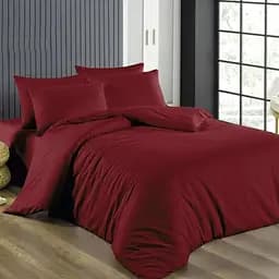 Простыня на резинке LightHouse Sateen Stripe Red Wine 200х160 см красная (603852)