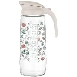 Кувшин стеклянный Vittora Beluga с рисунком 1.5 л бежевый VT-111020-М (128478)