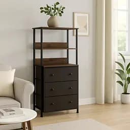 Стелаж Costway Skiff із текстильними ящиками в стилі Loft - мініатюра 2