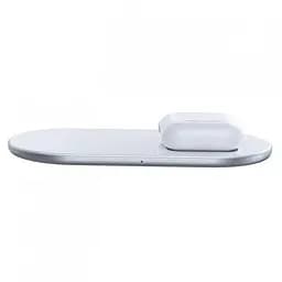 Зарядний бездротовий пристрій Baseus WXJK-C02 Simple 2in1 Wireless Charger Pro Edition Білий - мініатюра 3