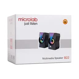 Акустична система 2.0 Microlab B-22 6 Вт RGB Led USB чорна - мініатюра 5