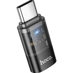 Перехідник Hoco UA36D USB-C Male to Lightning Female OTG Black [140336]